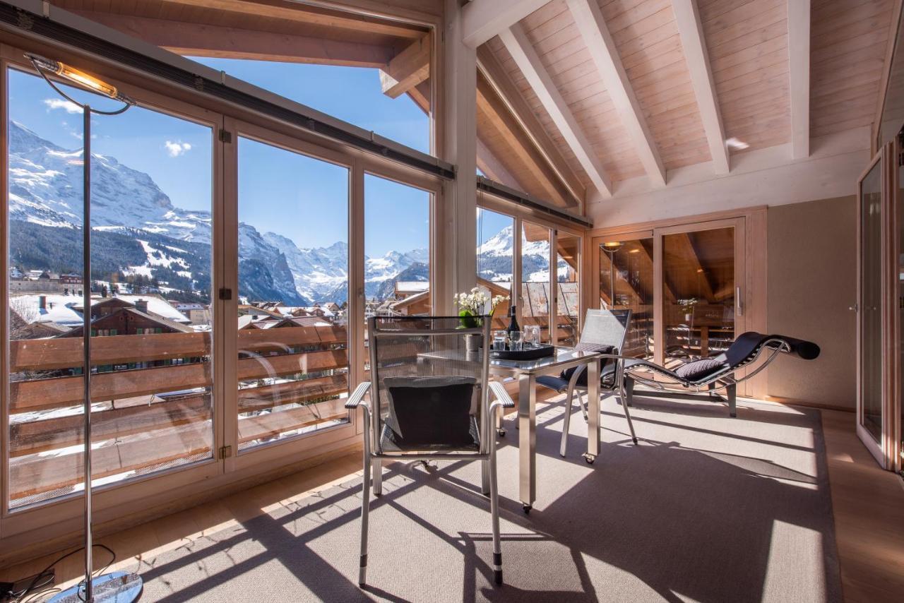 Chalet Schneehoren Penthouse Wengen Luaran gambar