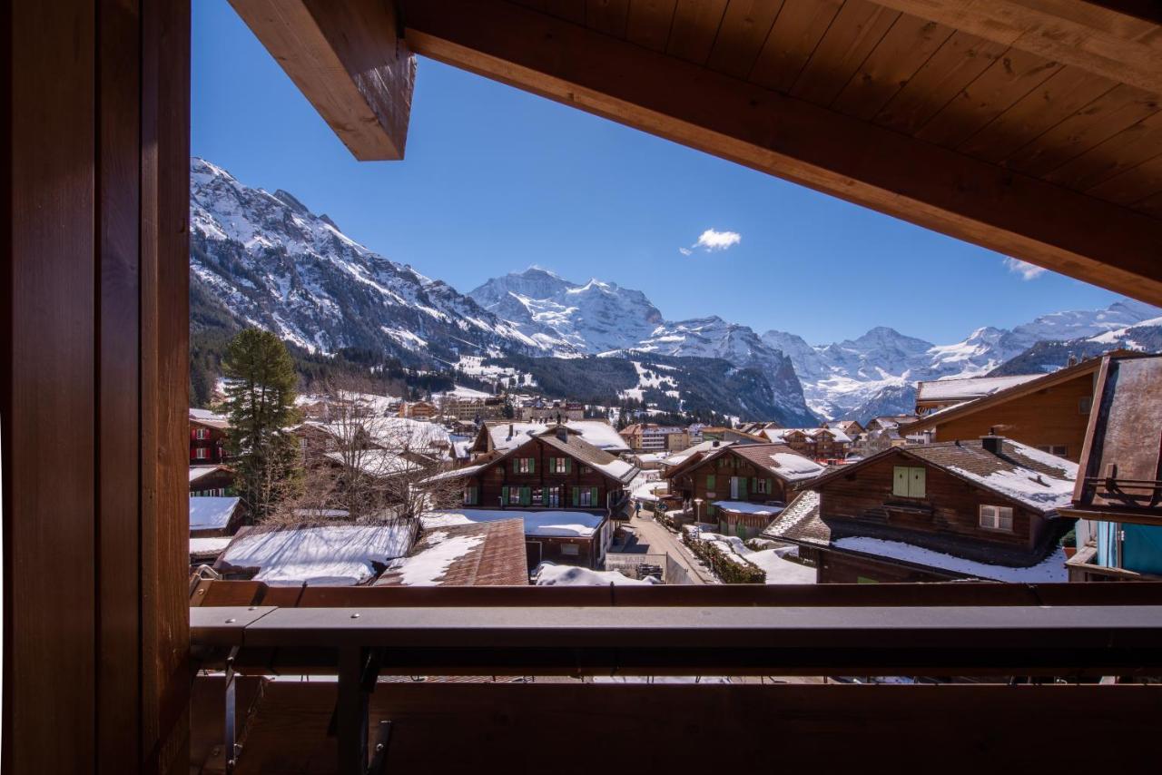 Chalet Schneehoren Penthouse Wengen Luaran gambar