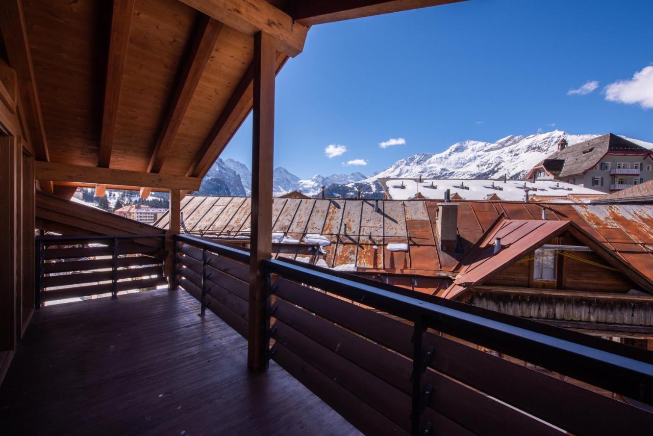 Chalet Schneehoren Penthouse Wengen Luaran gambar
