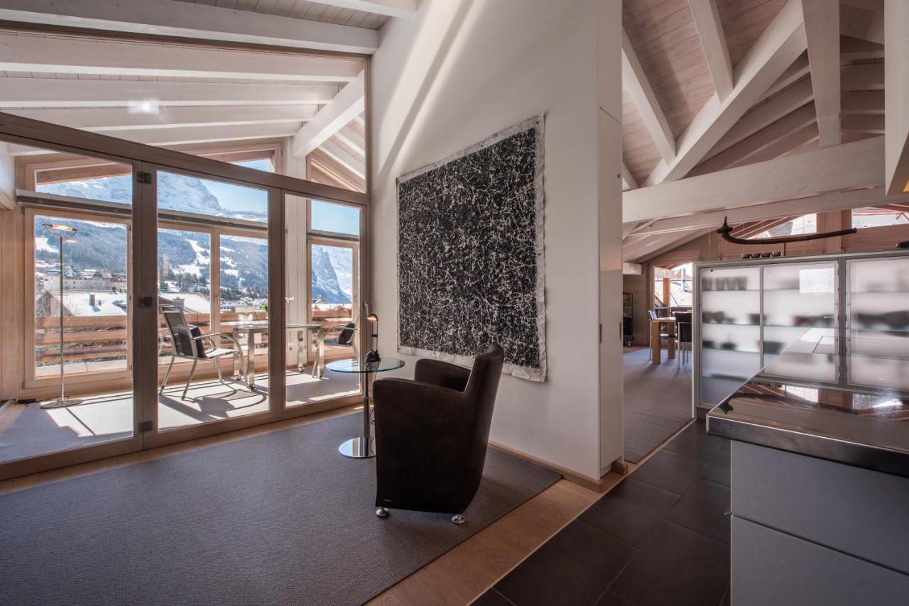 Chalet Schneehoren Penthouse Wengen Luaran gambar