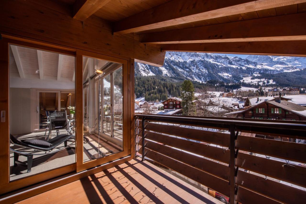 Chalet Schneehoren Penthouse Wengen Luaran gambar