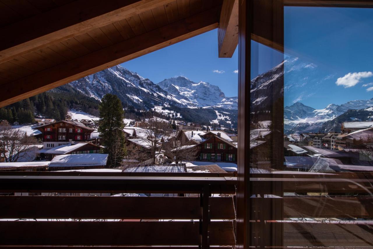 Chalet Schneehoren Penthouse Wengen Luaran gambar