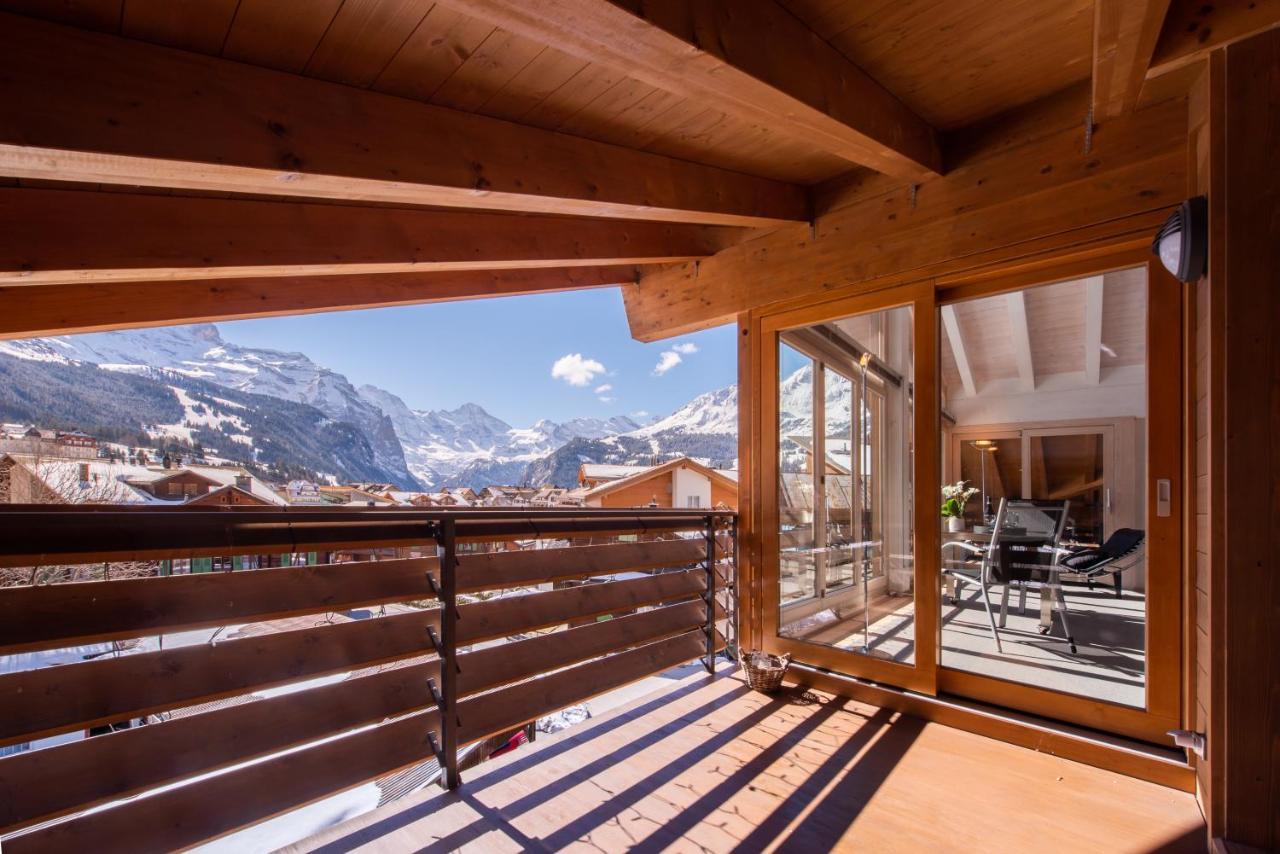 Chalet Schneehoren Penthouse Wengen Luaran gambar