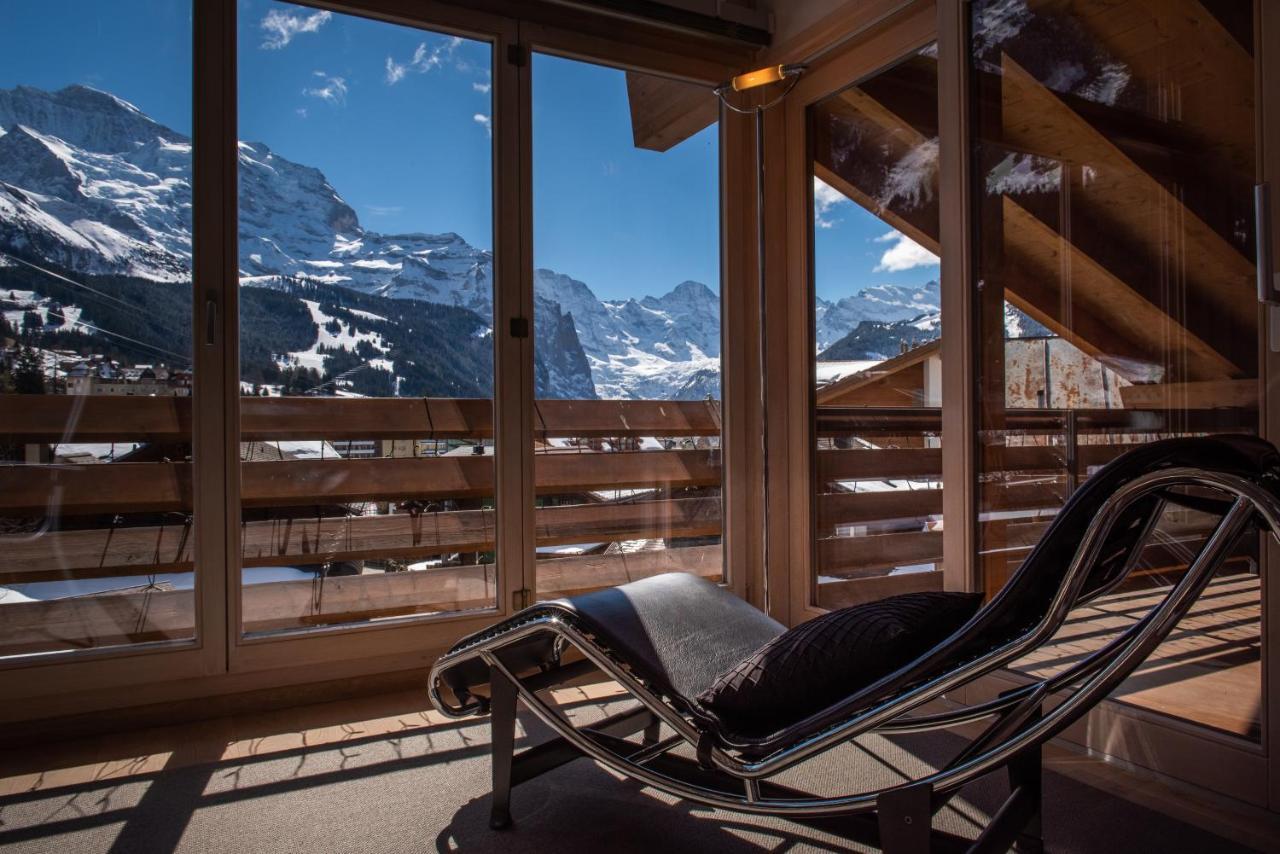 Chalet Schneehoren Penthouse Wengen Luaran gambar
