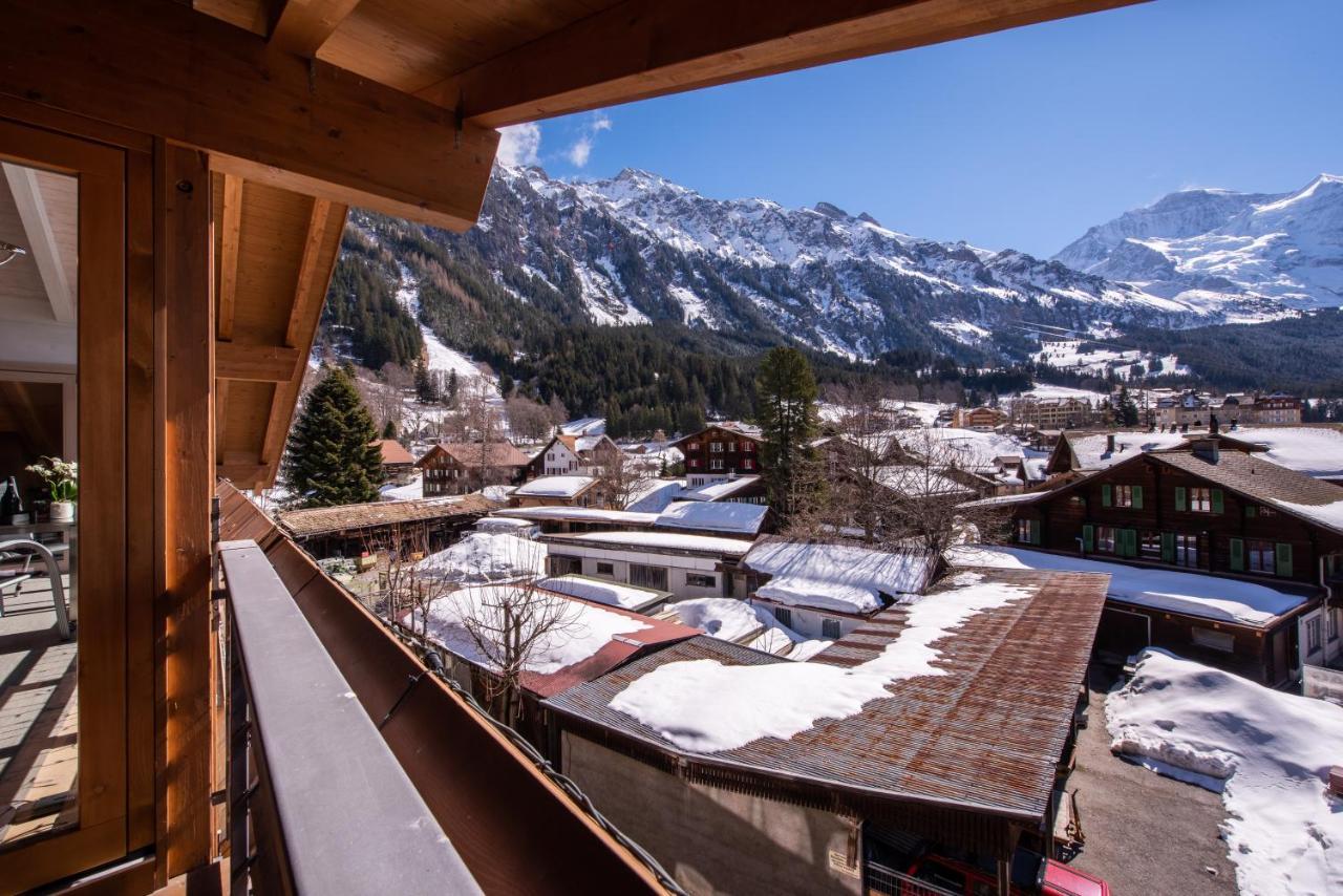 Chalet Schneehoren Penthouse Wengen Luaran gambar